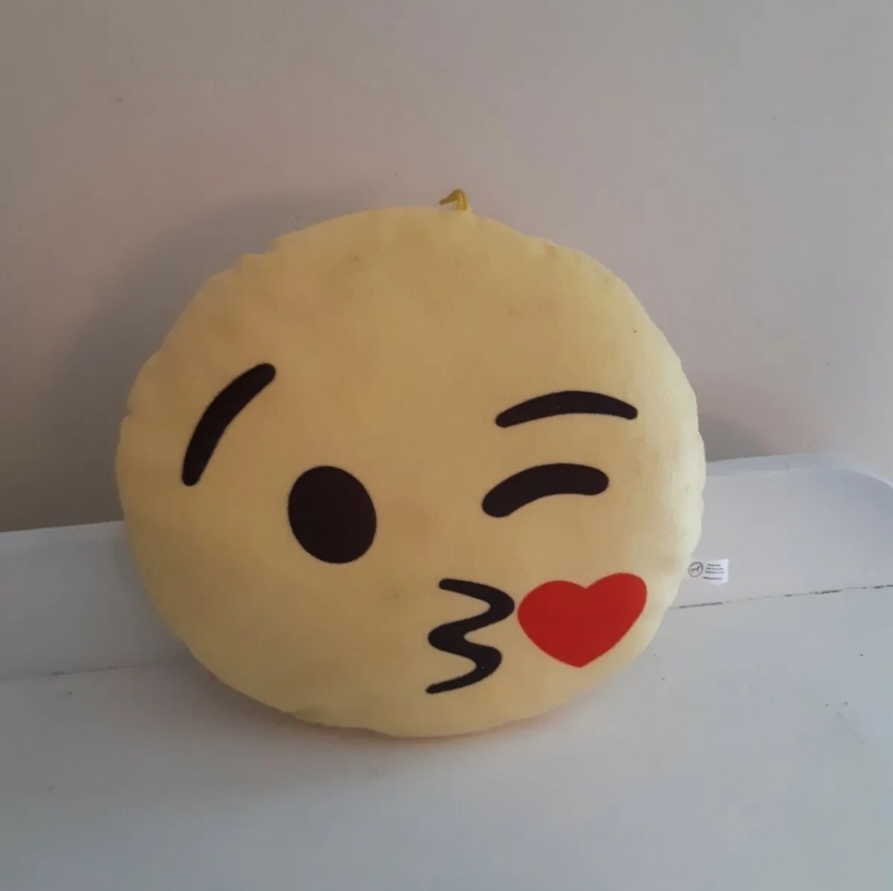 Caravan Softoys Plush Stuffed yellow pillow 13 inches widt